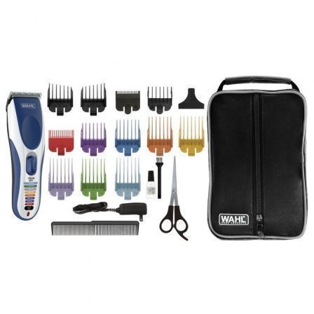 Wahl Color Pro Cortapelos con y sin cable, 8 peines guía de colores